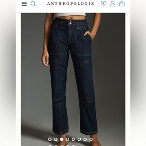 Anthropologie Pilcro - The Wanderer Polished Relaxed-Leg Jeans, Sz 28P